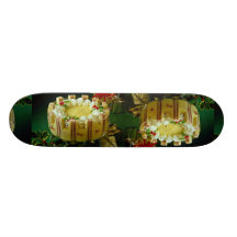 Creme delicioso, sobremesa do bolo skateboard