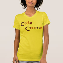 Creme do café camisetas