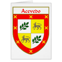 Crista da brasão/família de Acevedo cartões