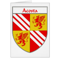 Crista da brasão/família de Acosta cartões