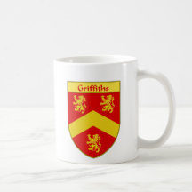 Crista da brasão/família de Griffiths Canecas