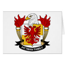Crista da brasão/família de Pittman Cartao