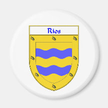 Crista da brasão/família de Rios Imãs De Refrigerador