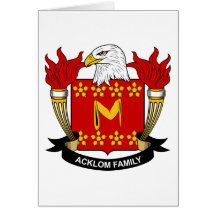 Crista da família de Acklom Cartões