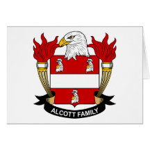 Crista da família de Alcott Cartões