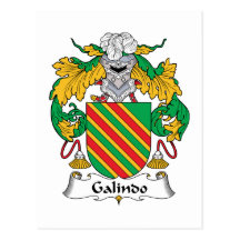 Crista da família de Galindo Cartões Postais