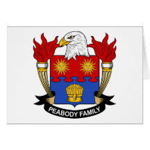 Crista da família de Peabody Cartao