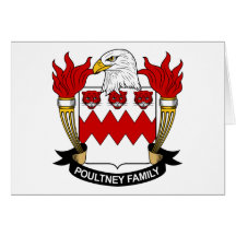 Crista da família de Poultney Cartões