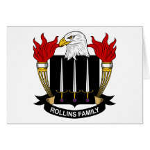 Crista da família de Rollins Cartões
