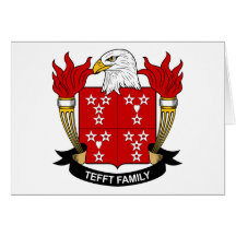Crista da família de Tefft Cartões