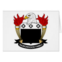 Crista da família de Thorowgood Cartões