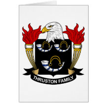 Crista da família de Thruston Cartões