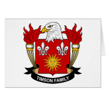 Crista da família de Timson Cartões