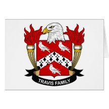 Crista da família de Travis Cartao