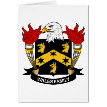 Crista da família de Wales Cartao