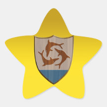 Crista de Anguilla Adesivos Estrelas