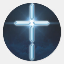 Cristão de Digitas - decalque transversal da etiqu Adesivos Em Formato Redondos