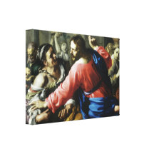 Cristo que limpa o templo por Bernardino Mei Impressão De Canvas Envolvida