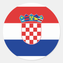 Croatia, Croatia Adesivo Em Formato Redondo