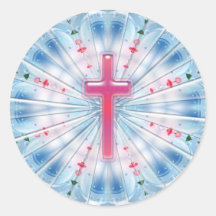 CRUZ CELESTIAL ADESIVO EM FORMATO REDONDO