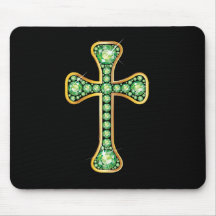Cruz cristã com as pedras do "Peridot" Mousepad
