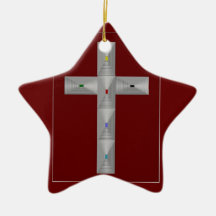Cruz cristã enfeites para arvore de natal