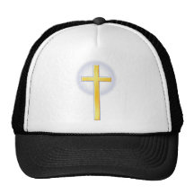 Cruz cristã no amarelo bonés
