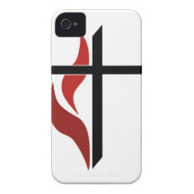 Cruz flamejante capas iPhone 4