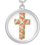 Cruz floral pingentes