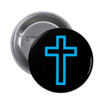 Cruz no ouro ou na prata azul preta boton