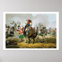 Cuirassiers franceses na batalha de Waterloo, carv Pôsteres