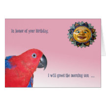 Cumprimento da manhã do aniversário cartões