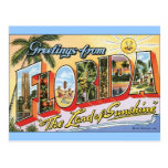 Cumprimentos de Florida - viagens vintage cartões postais