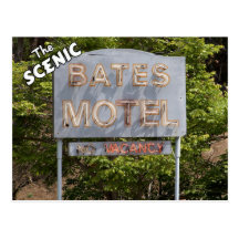 Cumprimentos do motel cénico dos Bates Cartoes Postais