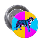 Cunhas retros do tigre & do néon do tigre 80s de C Botons
