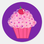 Cupcake Adesivos Em Formato Redondos