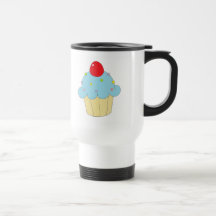 Cupcake azul caneca