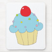 Cupcake azul mousepad