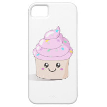 Cupcake bonito cor-de-rosa iPhone 5 capas