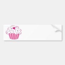 Cupcake cor-de-rosa adesivo