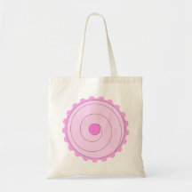 Cupcake. cor-de-rosa bolsa de lona