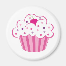 Cupcake cor-de-rosa imã