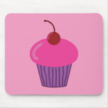 Cupcake cor-de-rosa mouse pads