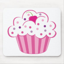 Cupcake cor-de-rosa mousepad