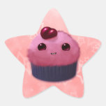 Cupcake da cereja adesivo