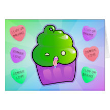 Cupcake do zombi cartão