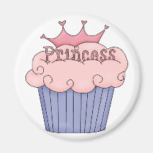 Cupcake para uma princesa imãs de geladeira