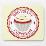 Cupcake vermelho Mousepad de veludo