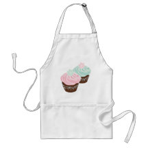 Cupcakes bonitos do fosco do Pastel Aventais