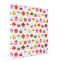Cupcakes bonitos impressão em tela canvas